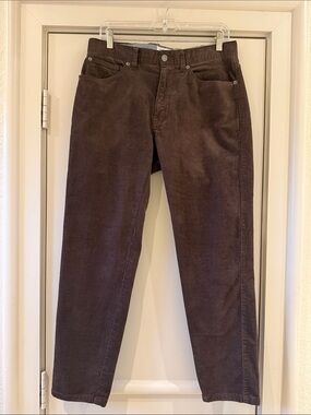 Peter Millar Brown Corduroy Straight-Leg Pants